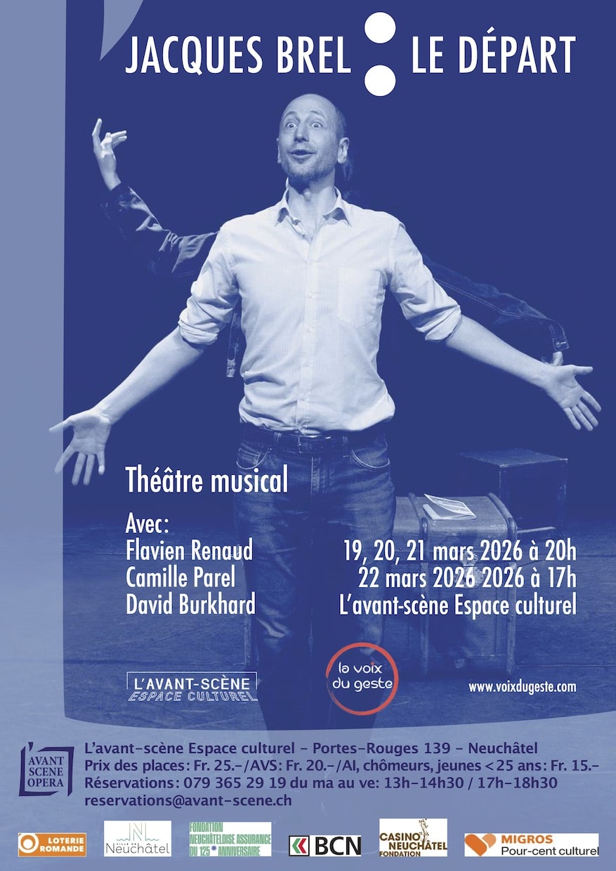 Affiche Brel 2026 Affiche Jacques Brel : Le Départ