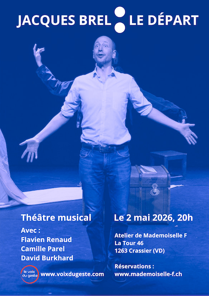 Affiche Spectacle Jacques Brel : le départ